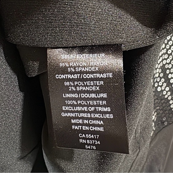 Linea Domani, Elegant Sequin Special Occasion Dress, Small, Black & Silver - Picture 5 of 9